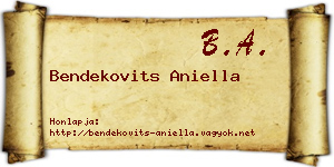 Bendekovits Aniella névjegykártya